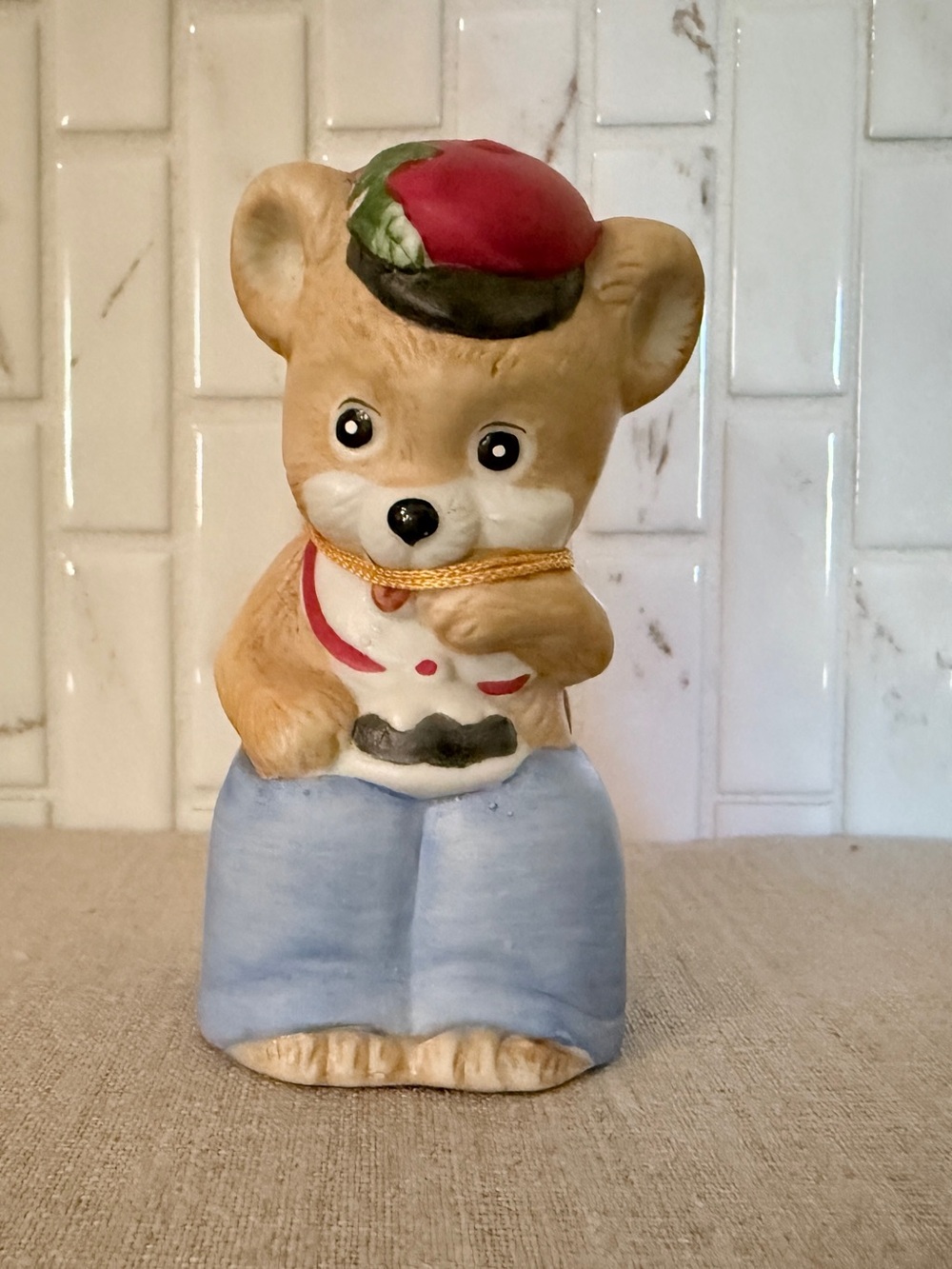 Christmas Ornament Bear Bell Vintage Jasco Critter Bells